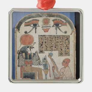 Adorno Metálico Stela del arpista Djedkhonsuiuefankh