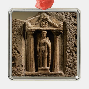 Adorno Metálico Stele votivo del mármol y de la piedra arenisca