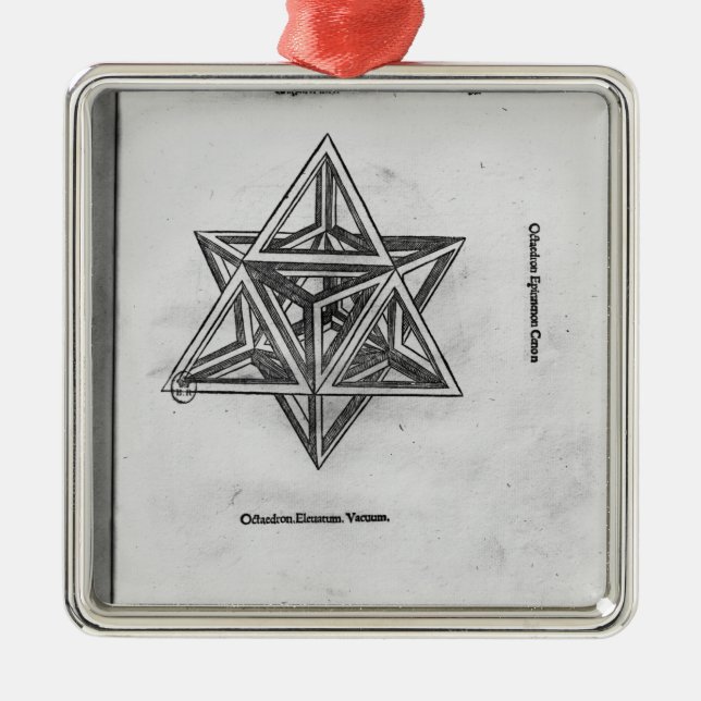 Adorno Metálico Stella octangula, de 'De Divina Proportione' (Frente)