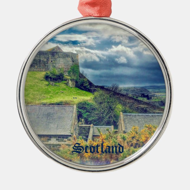 Adorno Metálico Stirling Castle Walls y Cloudy Skies Scotland (Frente)