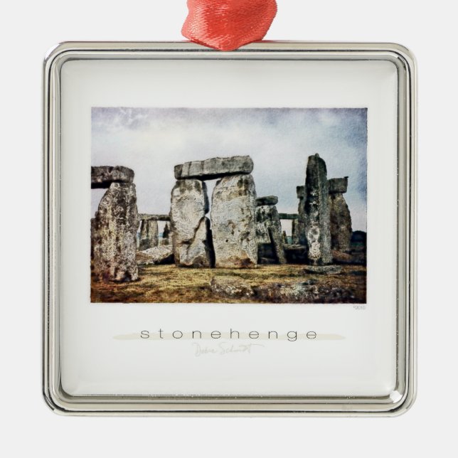 Adorno Metálico Stonehenge Watercolor Art (Frente)
