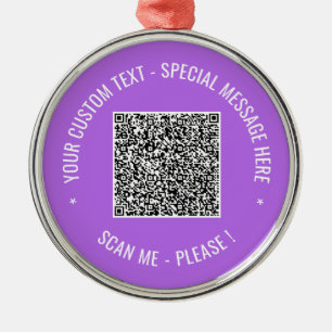 Adorno Metálico Su código QR escaneado y texto personalizado perso