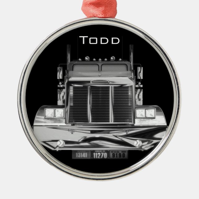 Adorno Metálico SU del NOMBRE camión de encargo del retrovisor (Frente)