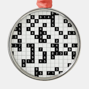 Adorno Metálico sudoku blanco negro