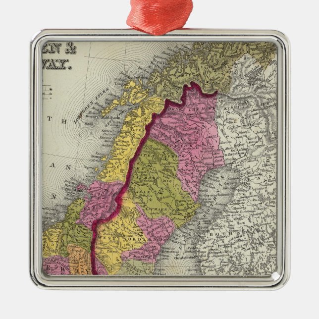 Adorno Metálico Suecia y Noruega (Frente)