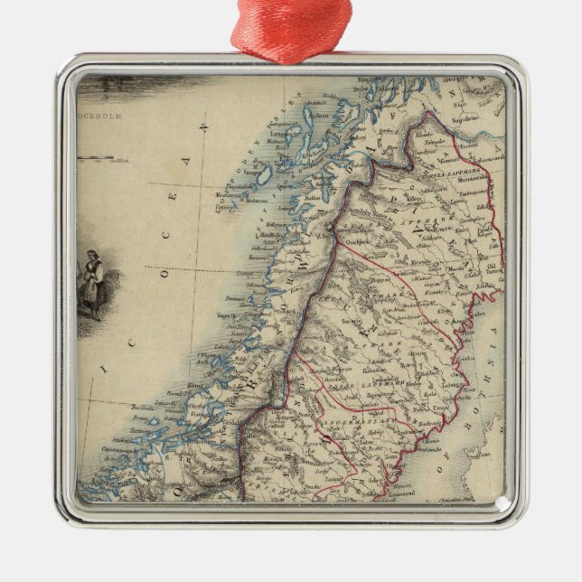 Adorno Metálico Suecia y Noruega 8 (Frente)