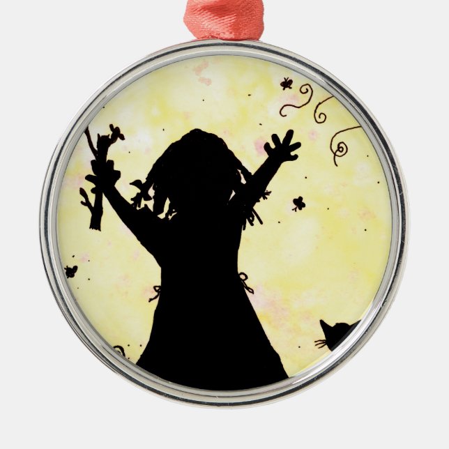 Adorno Metálico Sueña con la magia en la luna (Frente)