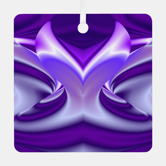 Adorno Metálico Sueños de Arcoíris de Flor Morada (Anverso)