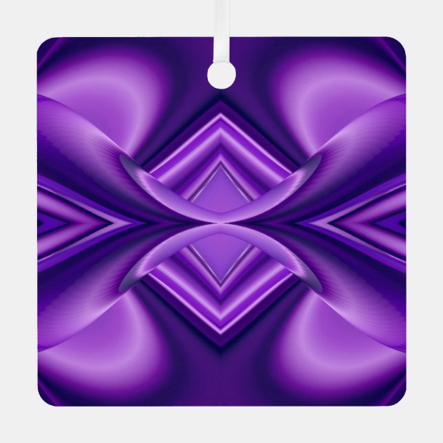 Adorno Metálico Sueños de Arcoíris de Flor Morada (Anverso)