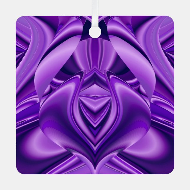 Adorno Metálico Sueños del arcoiris de flores moradas (Anverso)