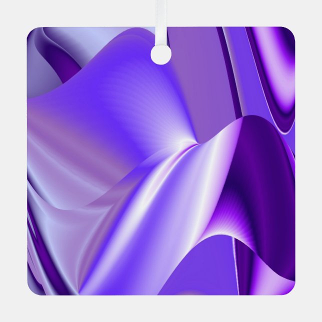 Adorno Metálico Sueños del arcoiris de flores moradas (Anverso)