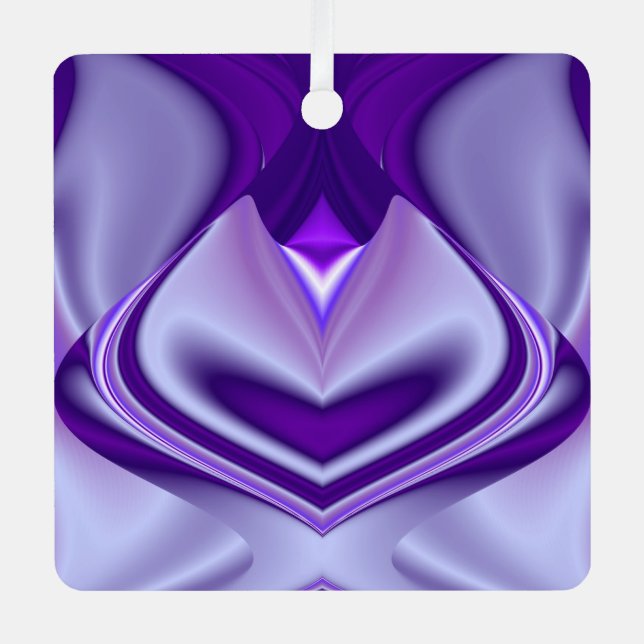 Adorno Metálico Sueños del arcoiris de flores moradas (Anverso)