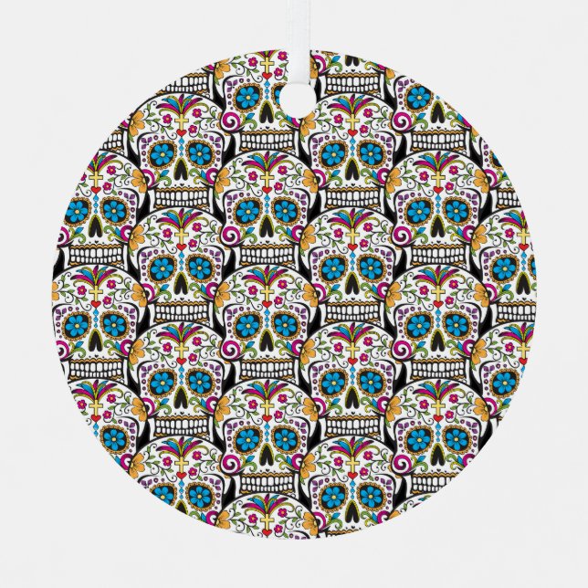 Adorno Metálico Sugar Skull (Anverso)