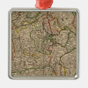 Adorno Metálico Suiza grabó el mapa