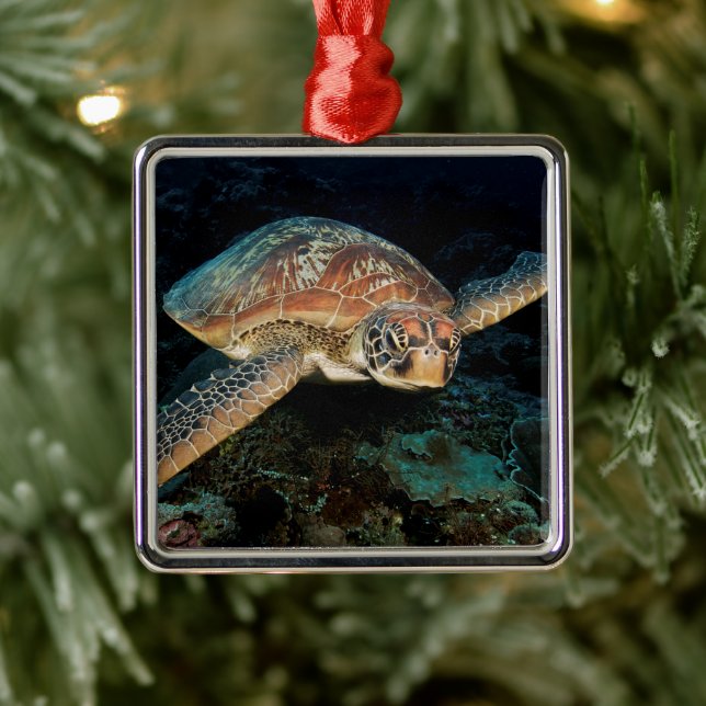 Adorno Metálico Sulawesi | Tortuga del Mar Verde (Árbol)