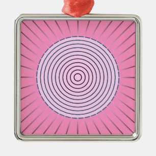 Adorno Metálico Sunburst geométrico moderno - Tonos rosados