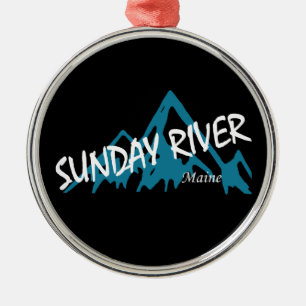 Adorno Metálico Sunday River Maine Montañas