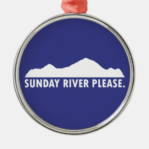 Adorno Metálico Sunday River Maine Por favor