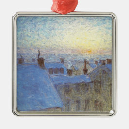 Adorno Metálico Sunrise over the Rooftops (por Eugène Jansson)