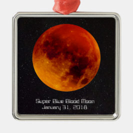 Adorno Metálico Super Blue Blood Moon 2018
