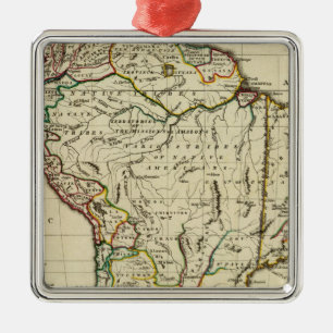 Adorno Metálico Suramérica con los límites resumidos