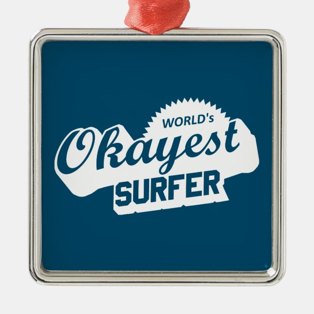 Adorno Metálico Surfista del Okayest del mundo (Frente)