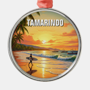 Adorno Metálico Surfista en Tamarindo Costa Rica