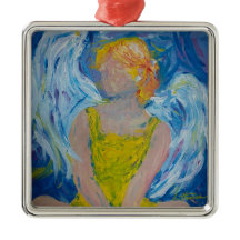 "Susurros de amor" Angel Ornament