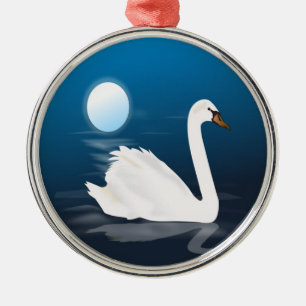 ADORNO METÁLICO SWAN BLANCO