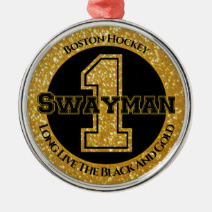 Adorno Metálico Swayman de hockey Boston 1