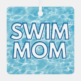 Adorno Metálico Swim Mom Christmas Ornament