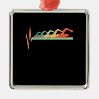 Adorno Metálico Swimmer Heartbeat Gift Premium
