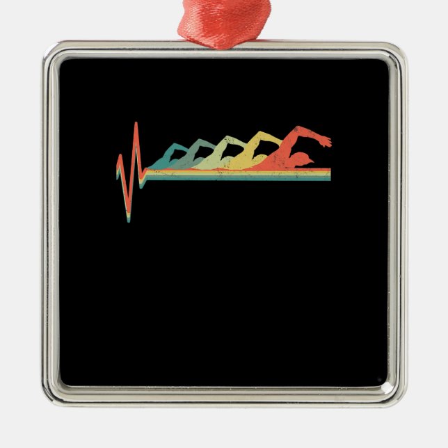 Adorno Metálico Swimmer Heartbeat Gift Premium (Frente)