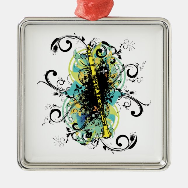 Adorno Metálico Swirl Grunge Clarinet (Frente)