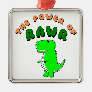 Adorno Metálico T-Rex El Poder De RAWR