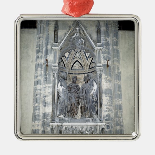 Adorno Metálico Tabernáculo con cuatro santos coronados (Frente)