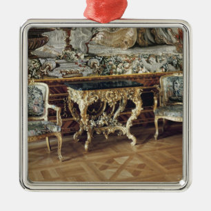 Adorno Metálico Tabla de consola y dos butacas, 1745