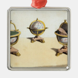 Adorno Metálico Tabla de escritura del globo de Cabinett de Pitt