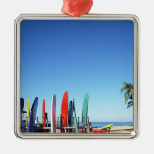 Adorno Metálico Tabla hawaiana