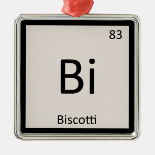 Adorno Metálico Tabla periódica de la química de galletas Biscotti