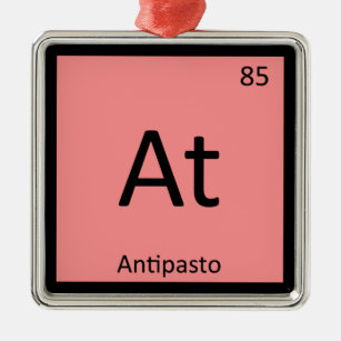 Adorno Metálico Tabla periódica de química de antipasto