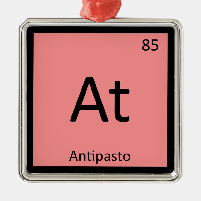 Adorno Metálico Tabla periódica de química de antipasto (Frente)