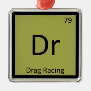 Adorno Metálico Tabla periódica de química de carreras de arrastre