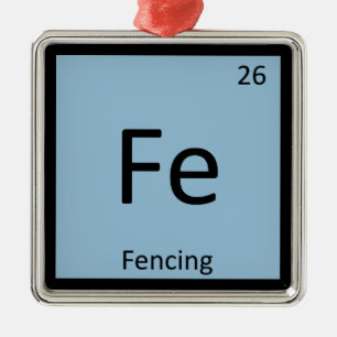 Adorno Metálico Tabla periódica de química de deportes de esgrima