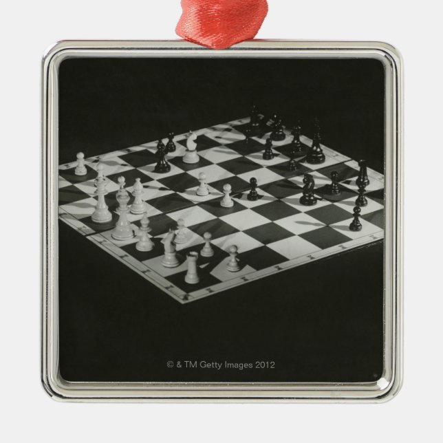 Adorno Metálico Tablero de ajedrez (Frente)