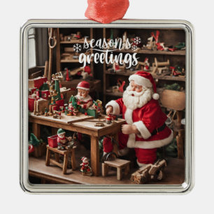 Adorno Metálico Taller de juguetes para Navidades de Santa María