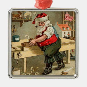 Adorno Metálico Taller de Navidades de Vintage Santa Claus