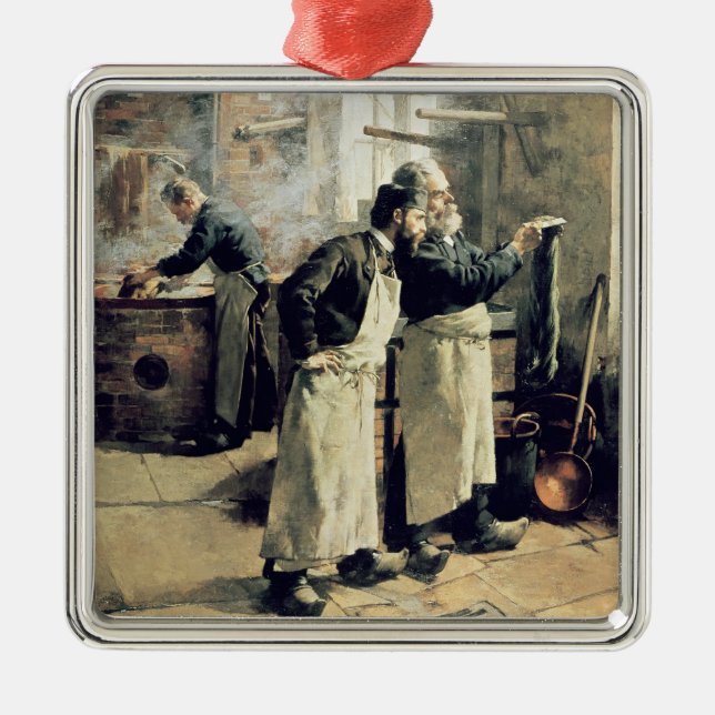 Adorno Metálico Taller de teñido en los duendes, siglo XIX (Frente)