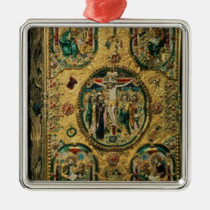 Adorno Metálico Tapa del Evangelio, oro con reposa