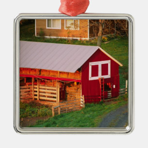 Adorno Metálico Tareas de la mañana en la granja. Los E.E.U.U.,